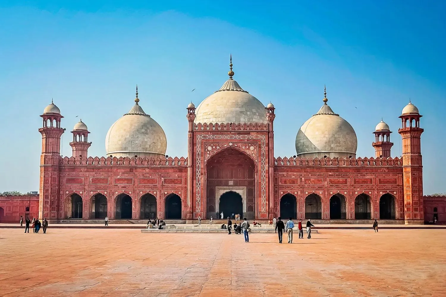 Badshahi Mosque, Lahore, with its marble domes and minarets